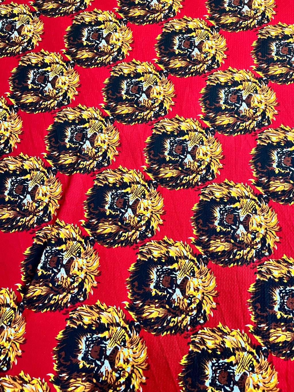 Knit Isiagu Lion Design Fabric