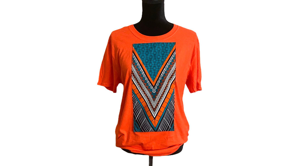 Orange Ankara Shirt