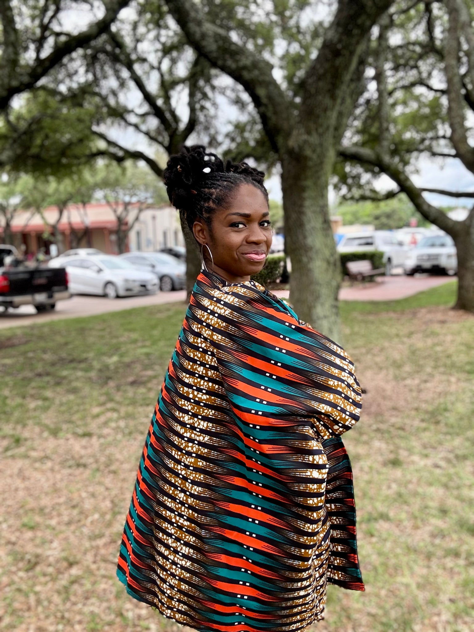AMARA Vibrant African Print Kimono Jacket – Multicolor Ankara Open Front Duster