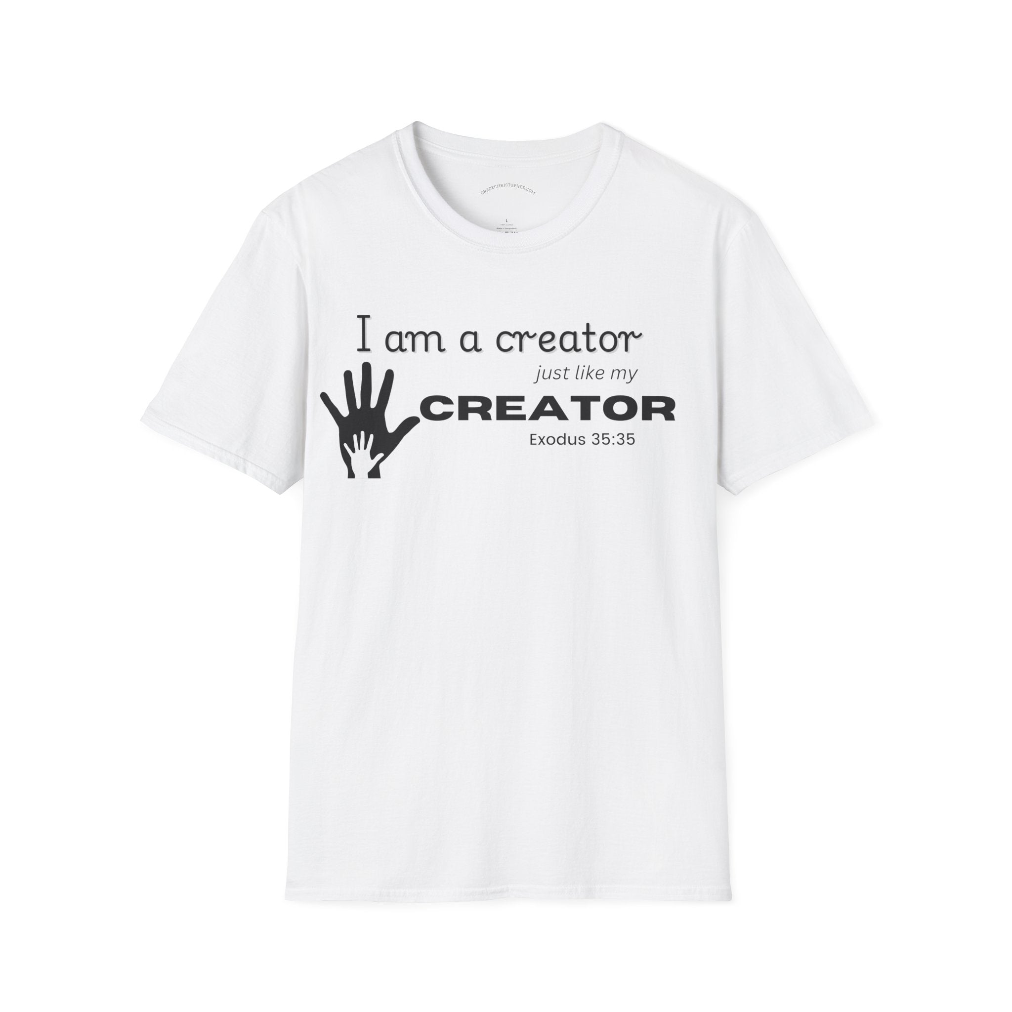 Christian Entrepreneur Tee, Inspirational Creator T-Shirt, Unisex Softstyle Tee, Gift for Artists, Creative Spirit Shirt, Motivational Apparel, Quote T-Shirt