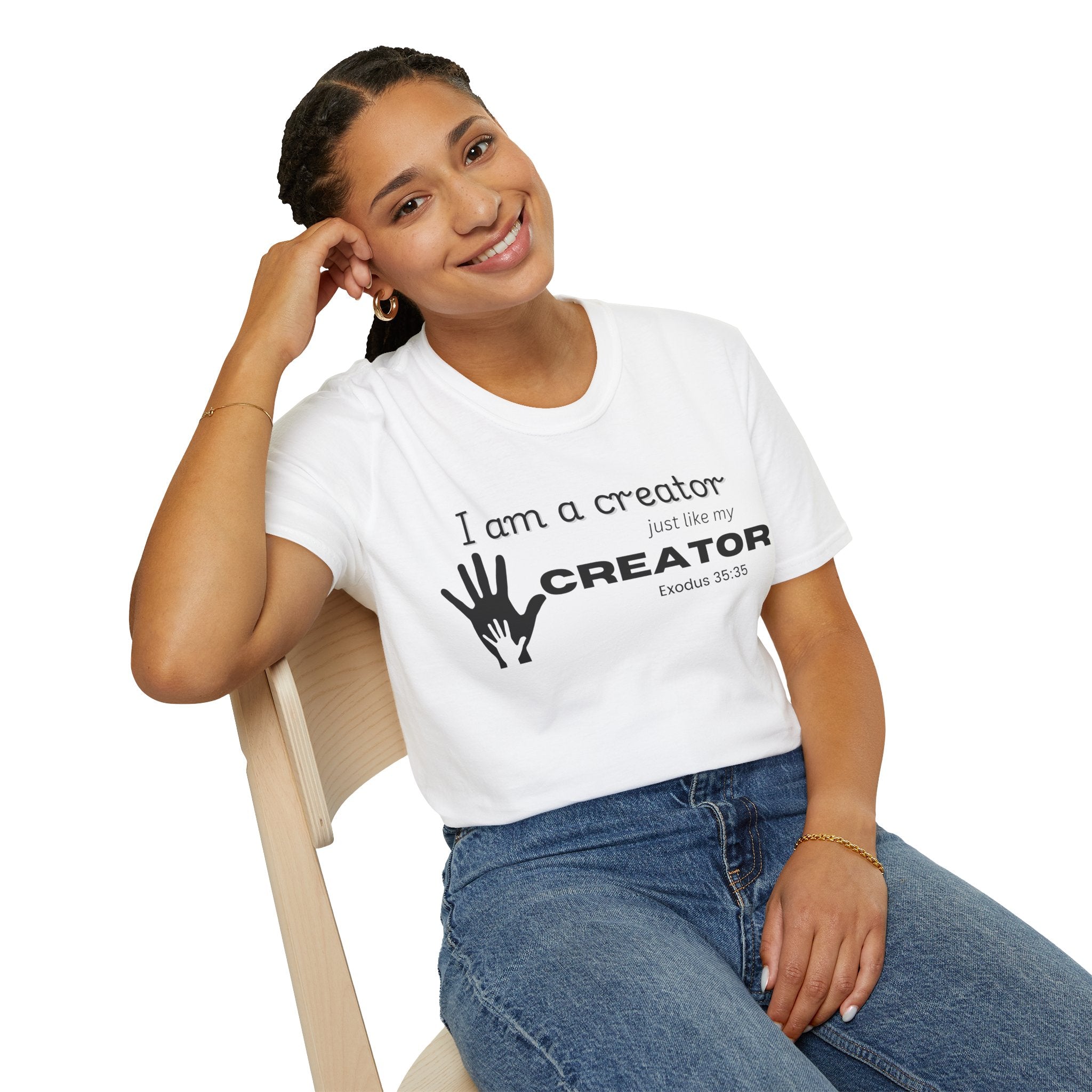 Christian Entrepreneur Tee, Inspirational Creator T-Shirt, Unisex Softstyle Tee, Gift for Artists, Creative Spirit Shirt, Motivational Apparel, Quote T-Shirt