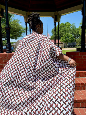 IJE Elegant African-Inspired Kimono Robe – Bold Geometric Print, Lightweight and Versatile