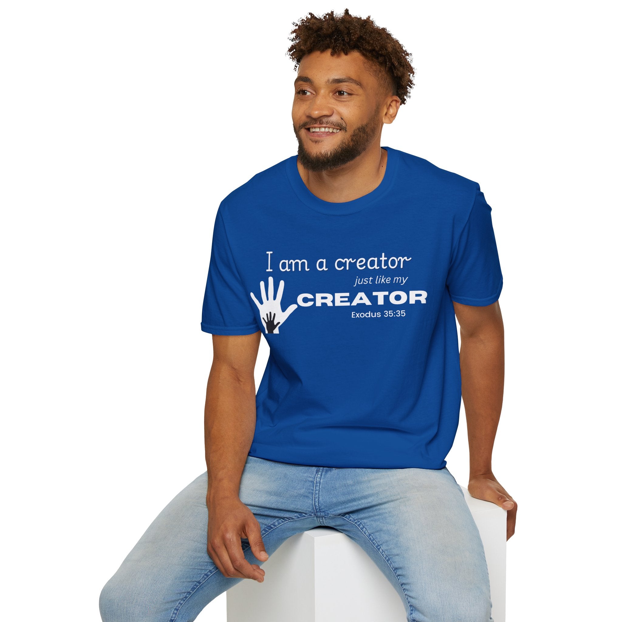 Christian Entrepreneur Tee, Inspirational Creator T-Shirt, Unisex Softstyle Tee, Gift for Artists, Creative Spirit Shirt, Motivational Apparel, Quote T-Shirt