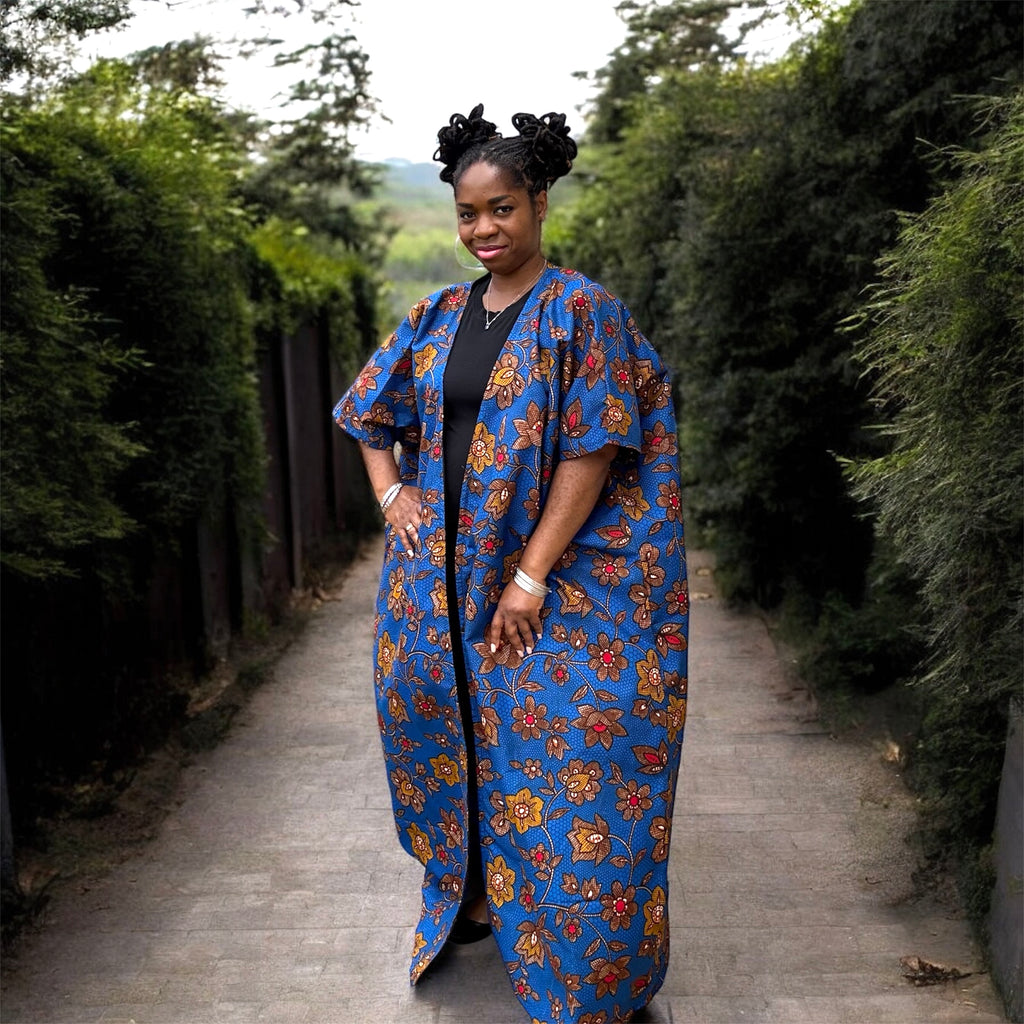 ACHA Bold African Print Kimono Jacket - Handmade Ankara Outerwear for Women