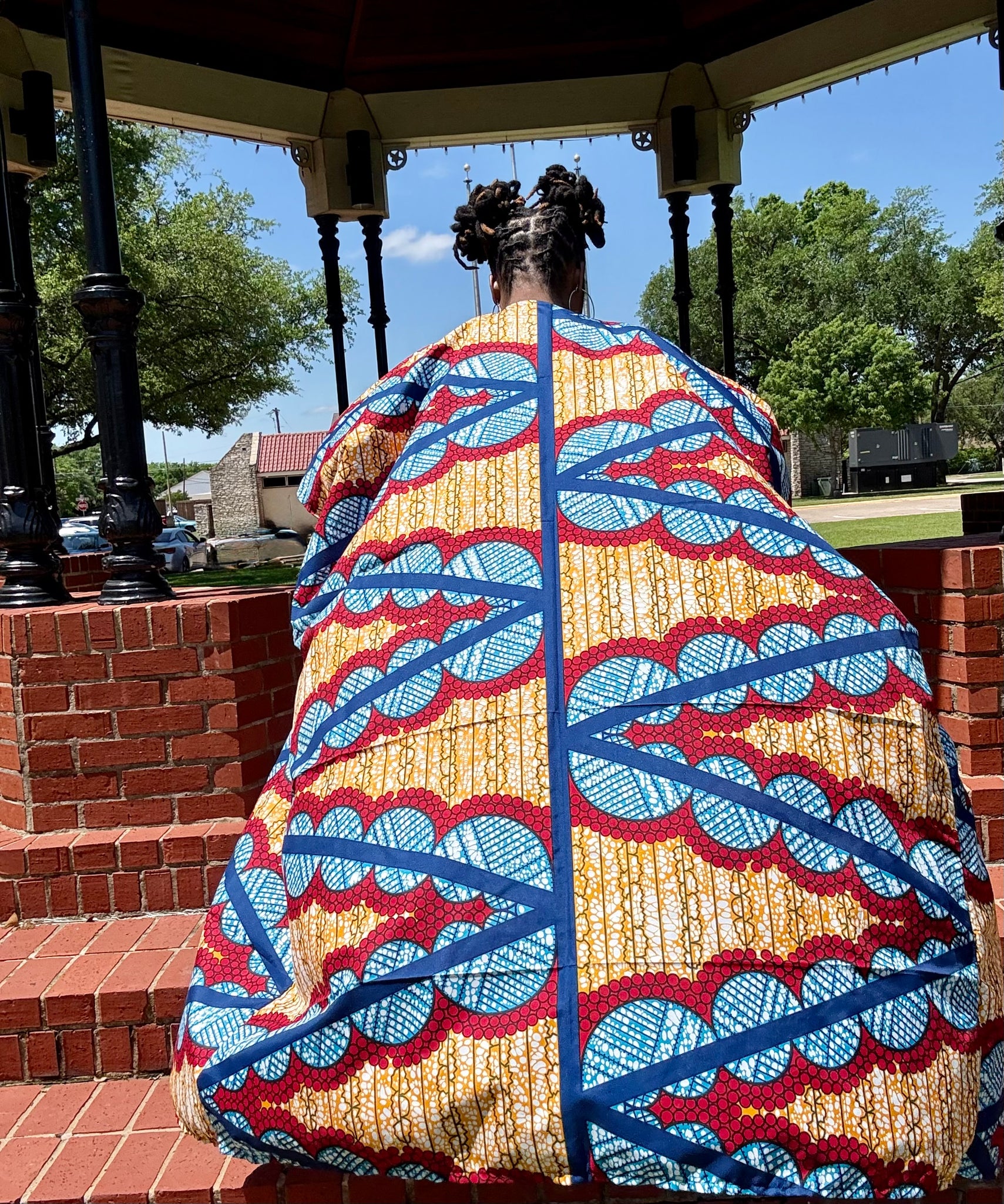 ADA Bold Ankara Print Duster Kimono – Vibrant African Wax Fabric Statement Piece