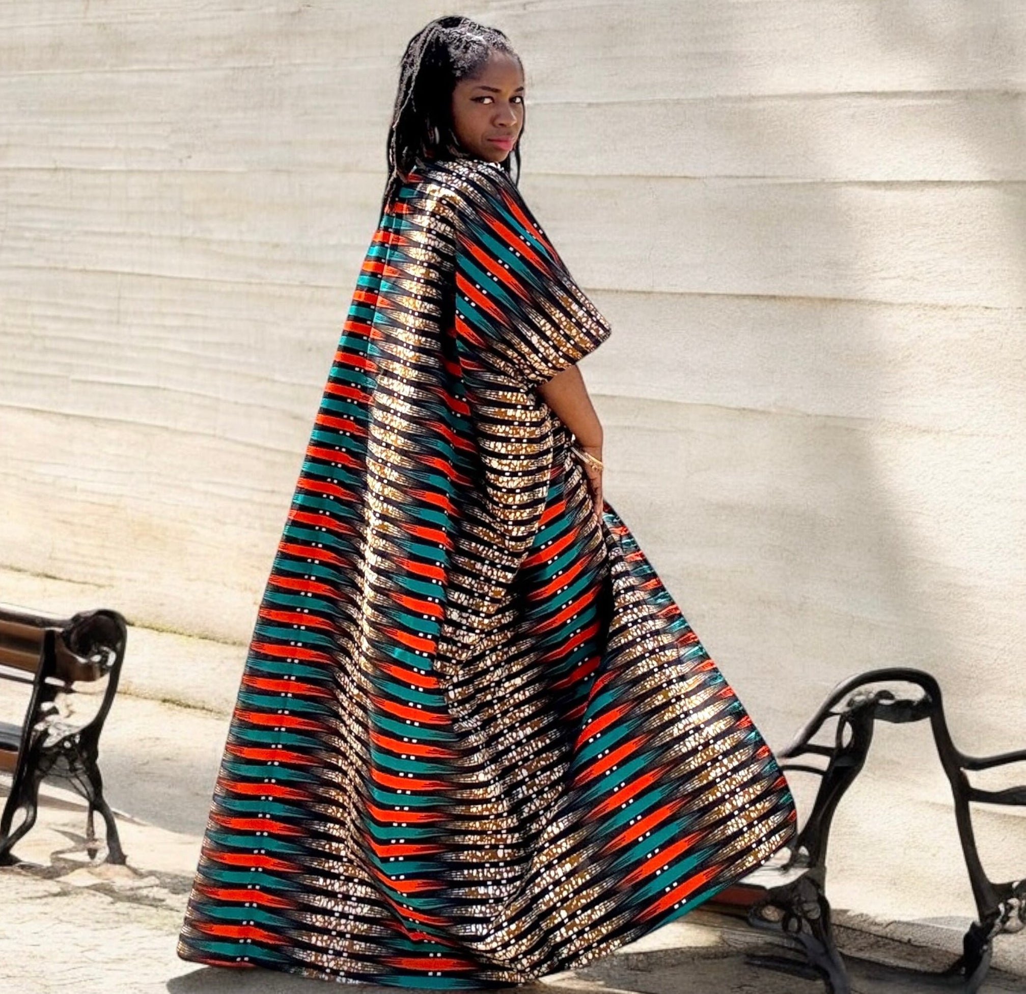 African Print Kimono Duster/ Custom Boho Oversized Robe – Zesty