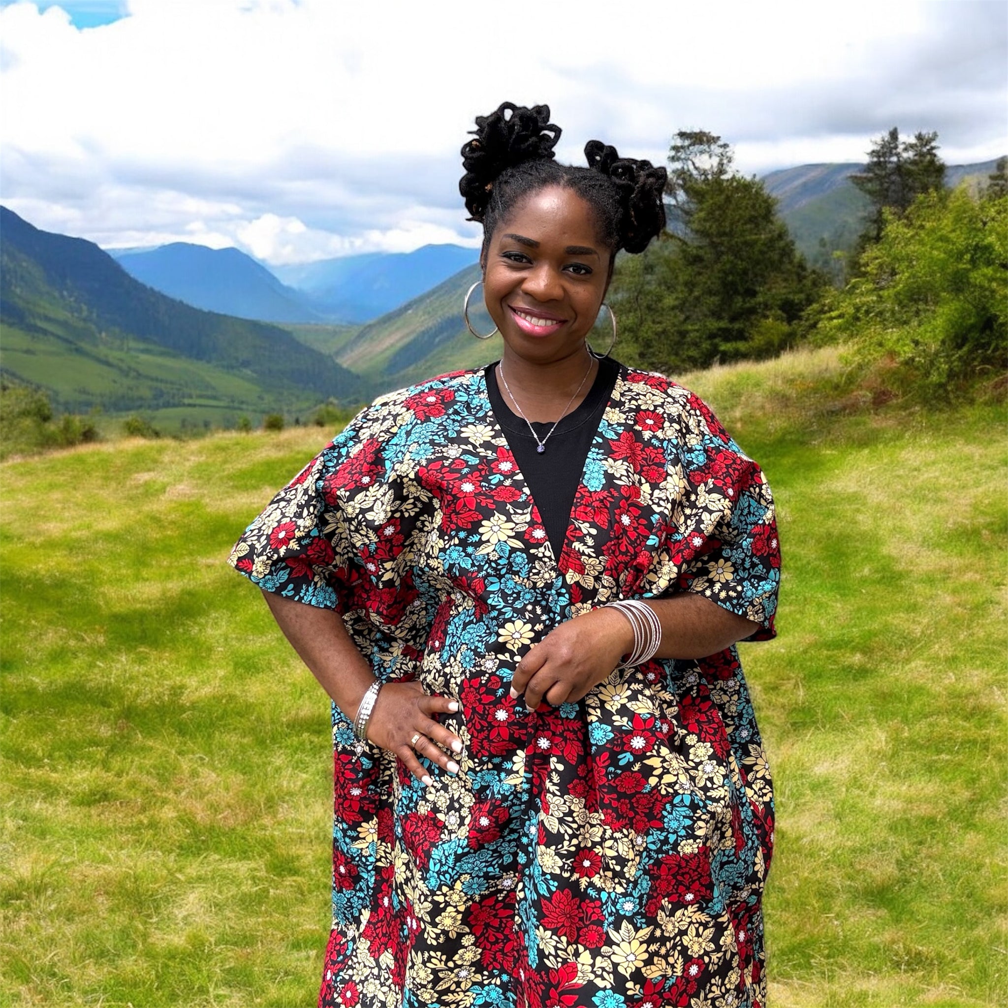 UKA Bold African Print Kimono Jacket - Handmade Ankara Outerwear for Women