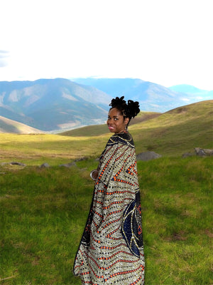 OTU Bold African Print Kimono Jacket - Handmade Ankara Outerwear for Women