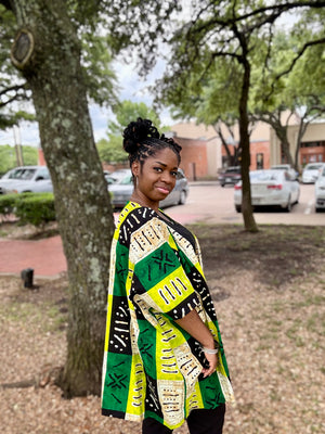 ONYE Vibrant African Print Kimono Jacket – Multicolor Ankara Open Front Duster
