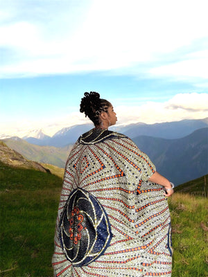 OTU Bold African Print Kimono Jacket - Handmade Ankara Outerwear for Women
