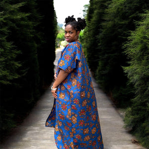ACHA Bold African Print Kimono Jacket - Handmade Ankara Outerwear for Women