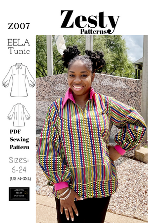EELA Tunic Sewing Pattern | PDF Download | Zesty Sewing Patterns | Sizes 6-24 (US M-3XL)