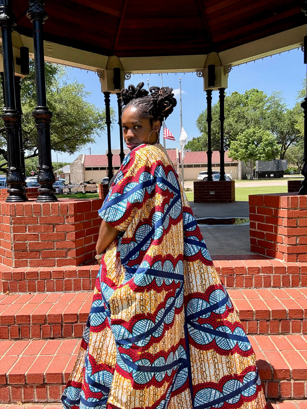ADA Bold Ankara Print Duster Kimono – Vibrant African Wax Fabric Statement Piece