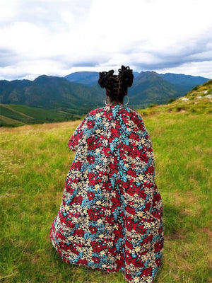UKA Bold African Print Kimono Jacket - Handmade Ankara Outerwear for Women