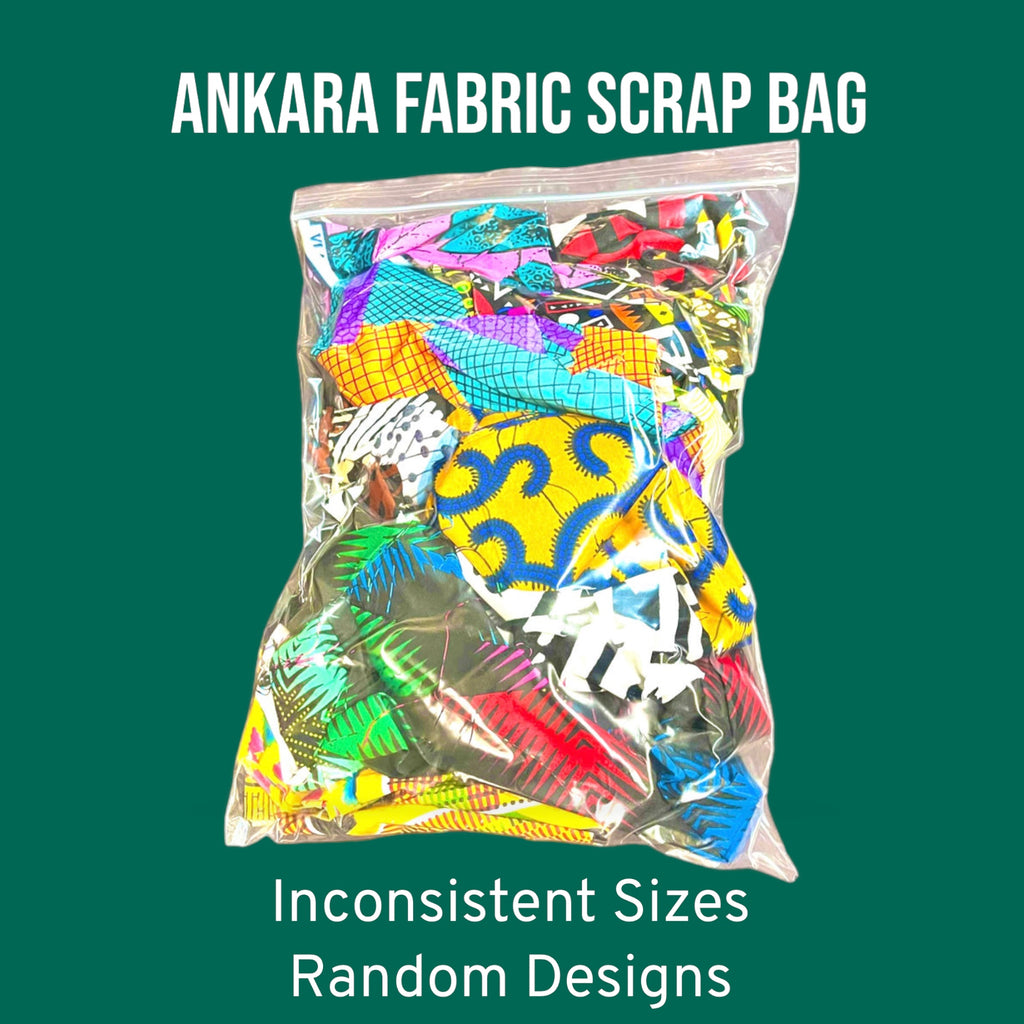 Ankara Fabric Scraps (inconsistent sizes)