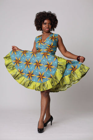 ADAEGO Wrap Dress (CUSTOM ONLY) - Zesty - Couture