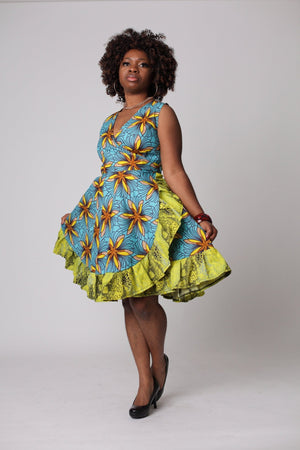 ADAEGO Wrap Dress (CUSTOM ONLY) - Zesty - Couture