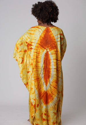 ADIRE SILK KAFTAN DRESS (To be Custom Made) - Zesty - Couture