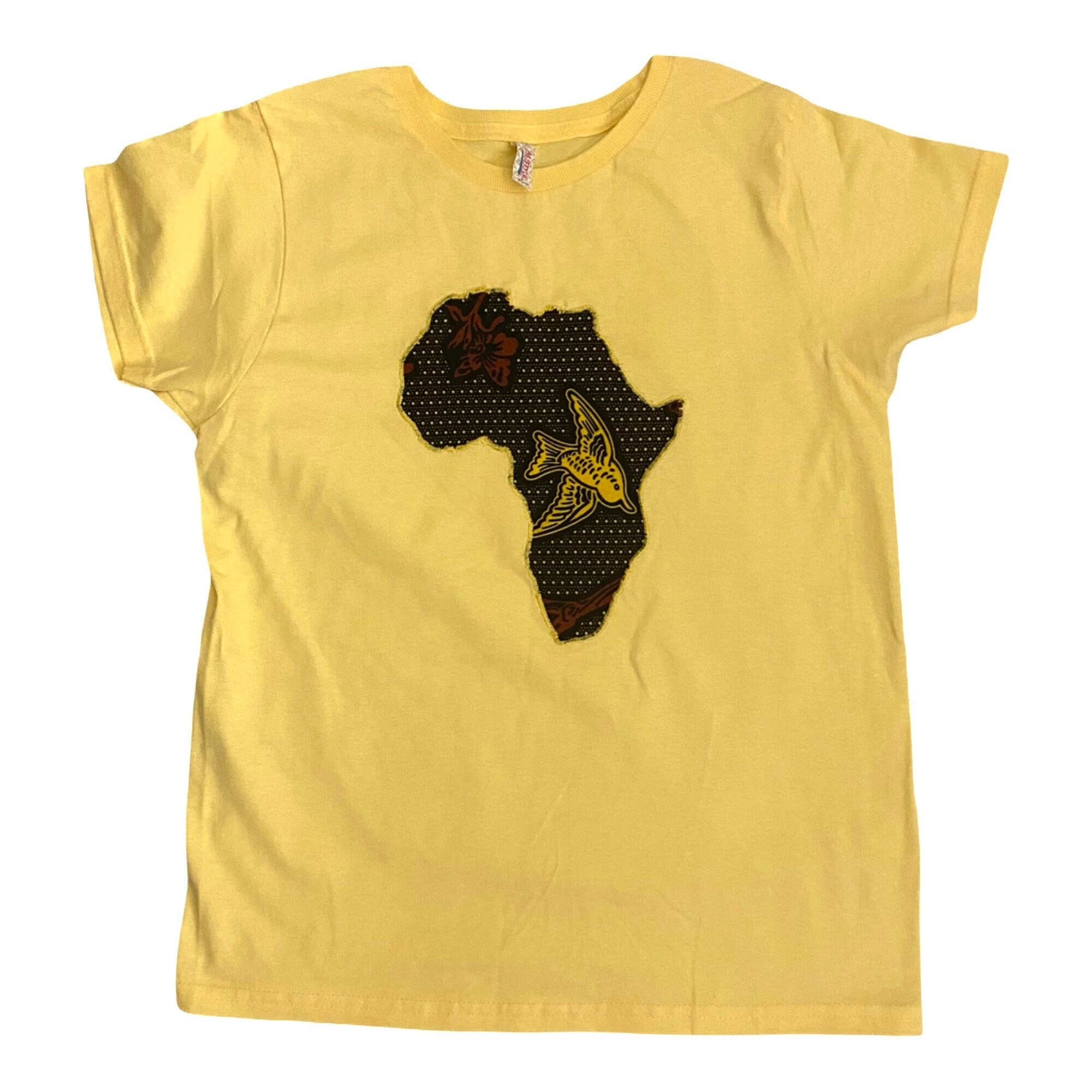 African Map Applique Shirt - Zesty - Couture