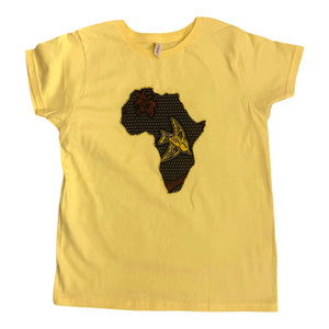 African Map Applique Shirt - Zesty - Couture