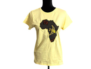 African Map Applique Shirt - Zesty - Couture