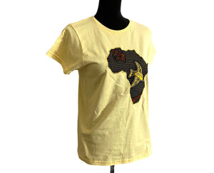 African Map Applique Shirt - Zesty - Couture