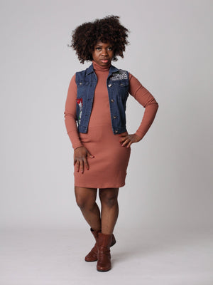 Afro - Boho Denim Jacket - Zesty - Couture