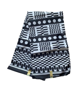 Ankara Fabric Black & White - Zesty - Couture