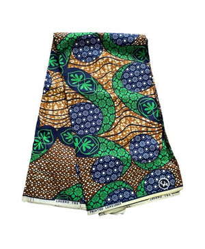 Ankara Fabric Green/Blue - Zesty - Couture