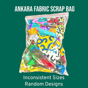 Ankara Fabric Scraps (inconsistent sizes) - Zesty - Couture