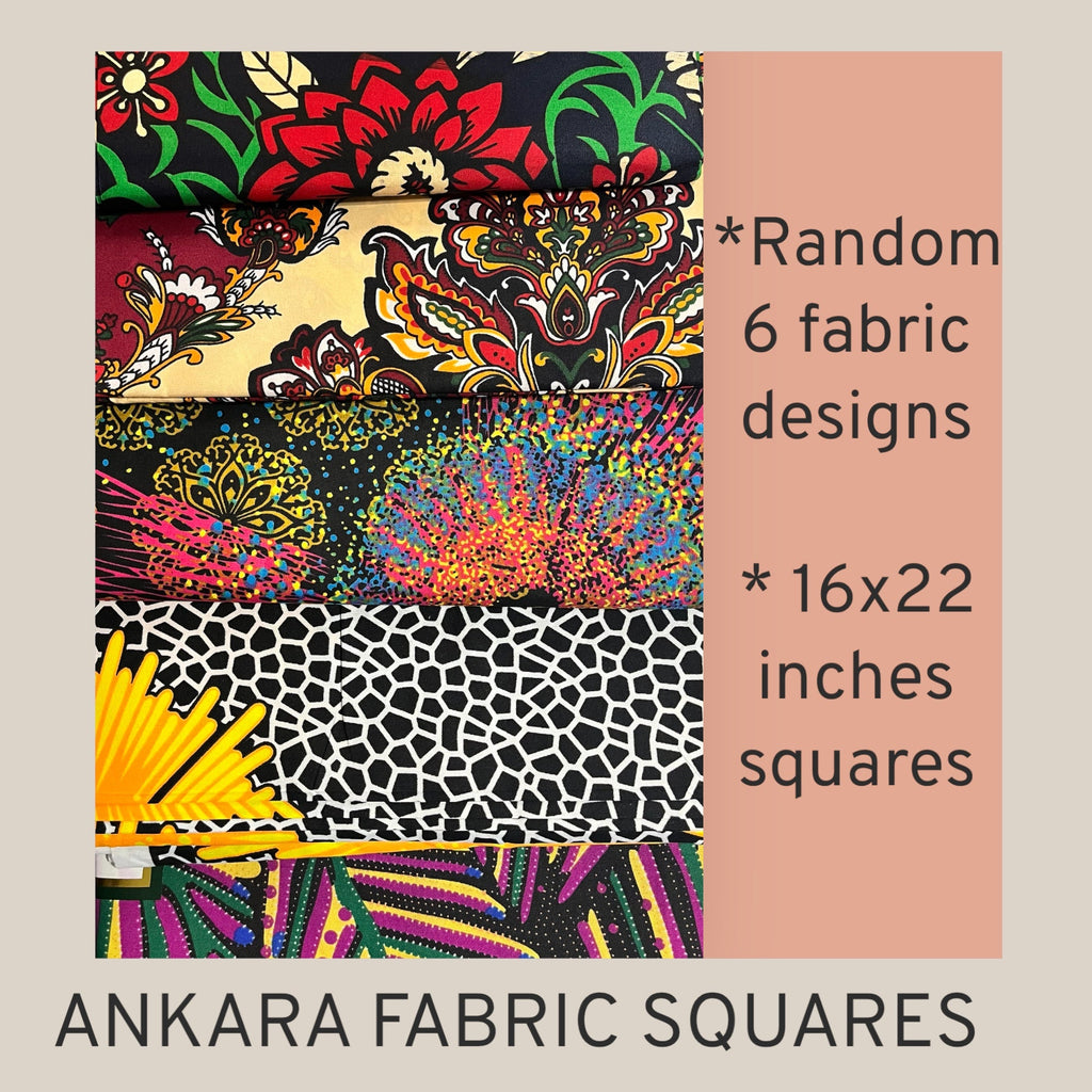 Ankara Fabric Squares/ Fat Quarters - Zesty - Couture