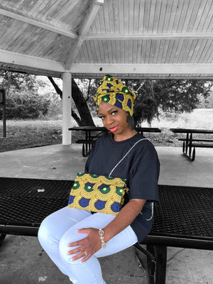 Ankara Purse and Head Wrap - Zesty - Couture