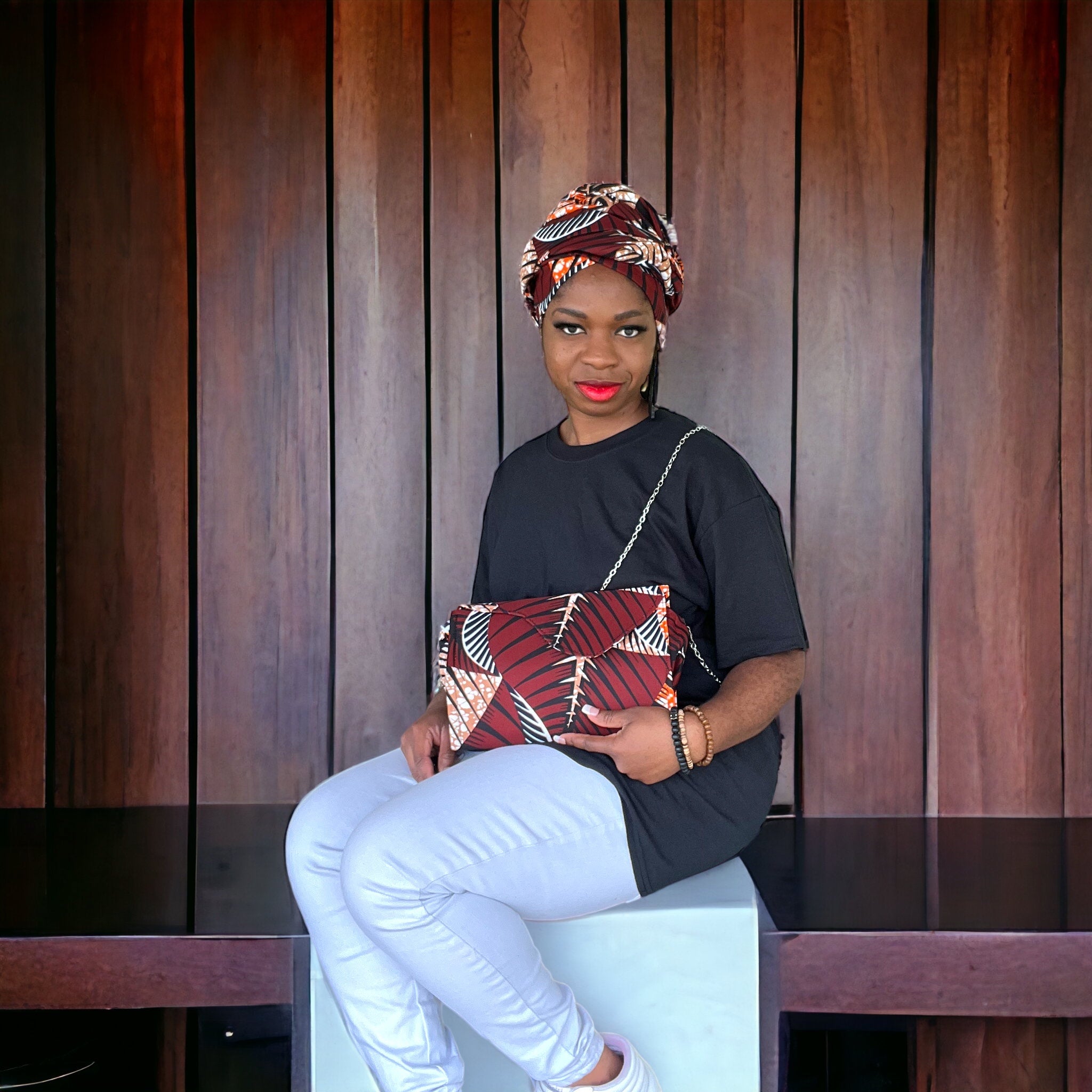 Ankara Purse and Head Wrap - Zesty - Couture