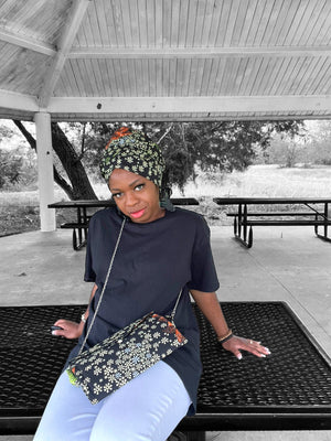 Ankara Purse and Head Wrap - Zesty - Couture