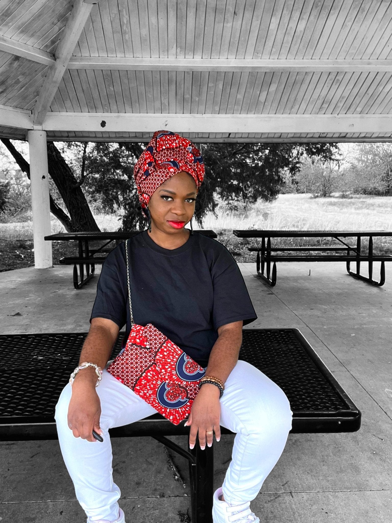 Ankara Purse and Head Wrap - Zesty - Couture