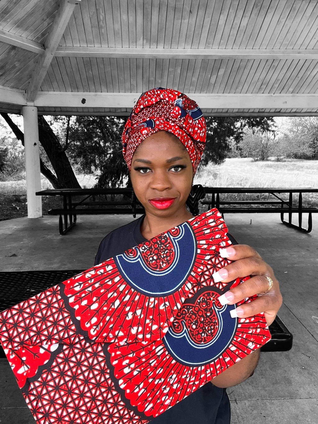 Ankara Purse and Head Wrap - Zesty - Couture