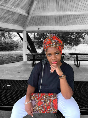 Ankara Purse and Head Wrap - Zesty - Couture