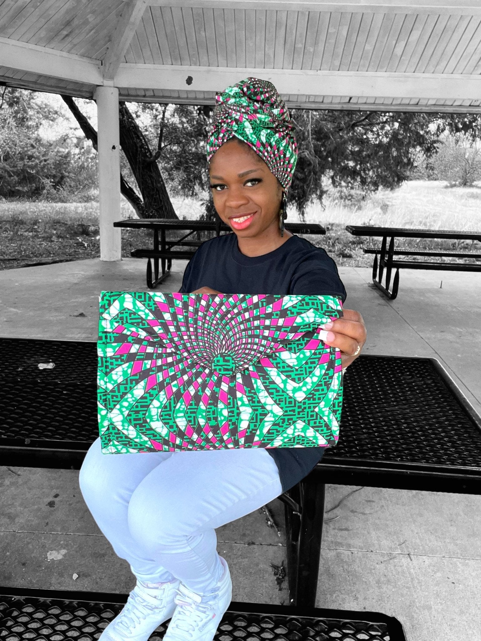 Ankara Purse and Head Wrap - Zesty - Couture