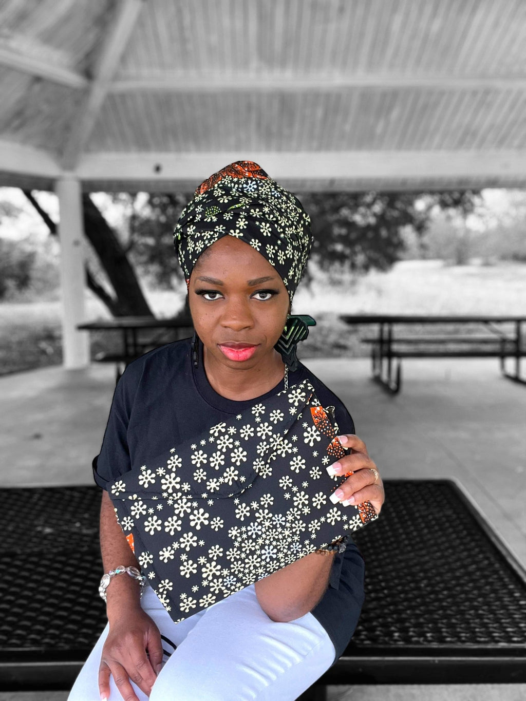 Ankara Purse and Head Wrap - Zesty - Couture