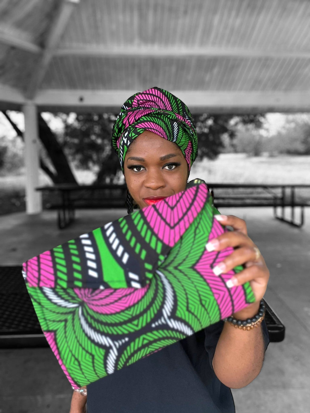 Ankara Purse and Head Wrap - Zesty - Couture