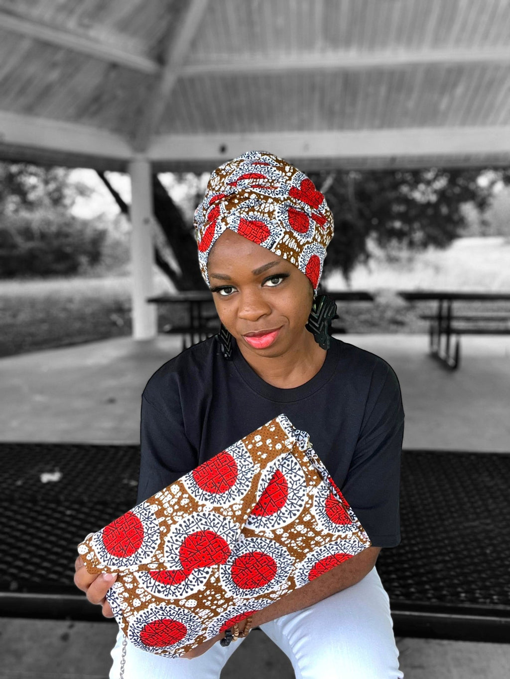 Ankara Purse and Head Wrap - Zesty - Couture