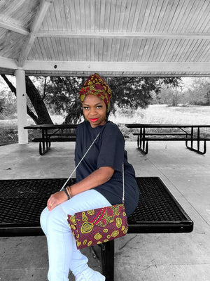 Ankara Purse and Head Wrap - Zesty - Couture