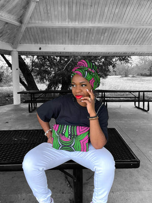 Ankara Purse and Head Wrap - Zesty - Couture