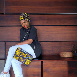 Ankara Purse and Head Wrap - Zesty - Couture