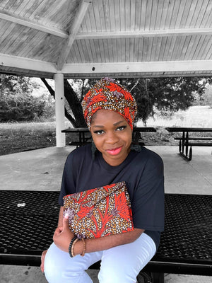 Ankara Purse and Head Wrap - Zesty - Couture