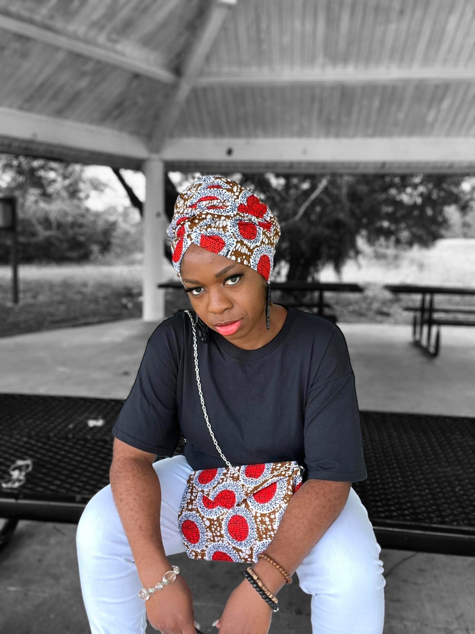 Ankara Purse and Head Wrap - Zesty - Couture