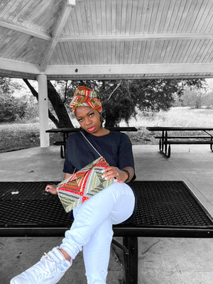 Ankara Purse and Head Wrap - Zesty - Couture