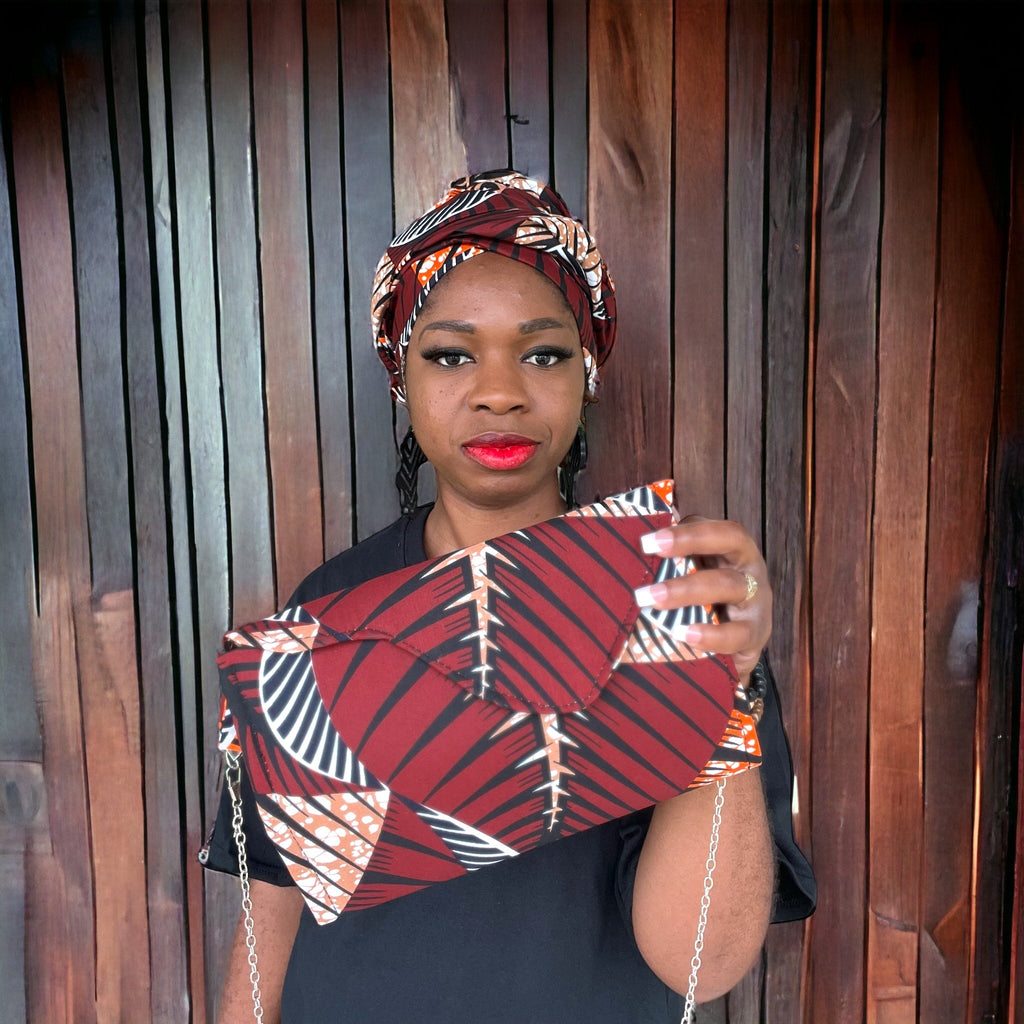 Ankara Purse and Head Wrap - Zesty - Couture