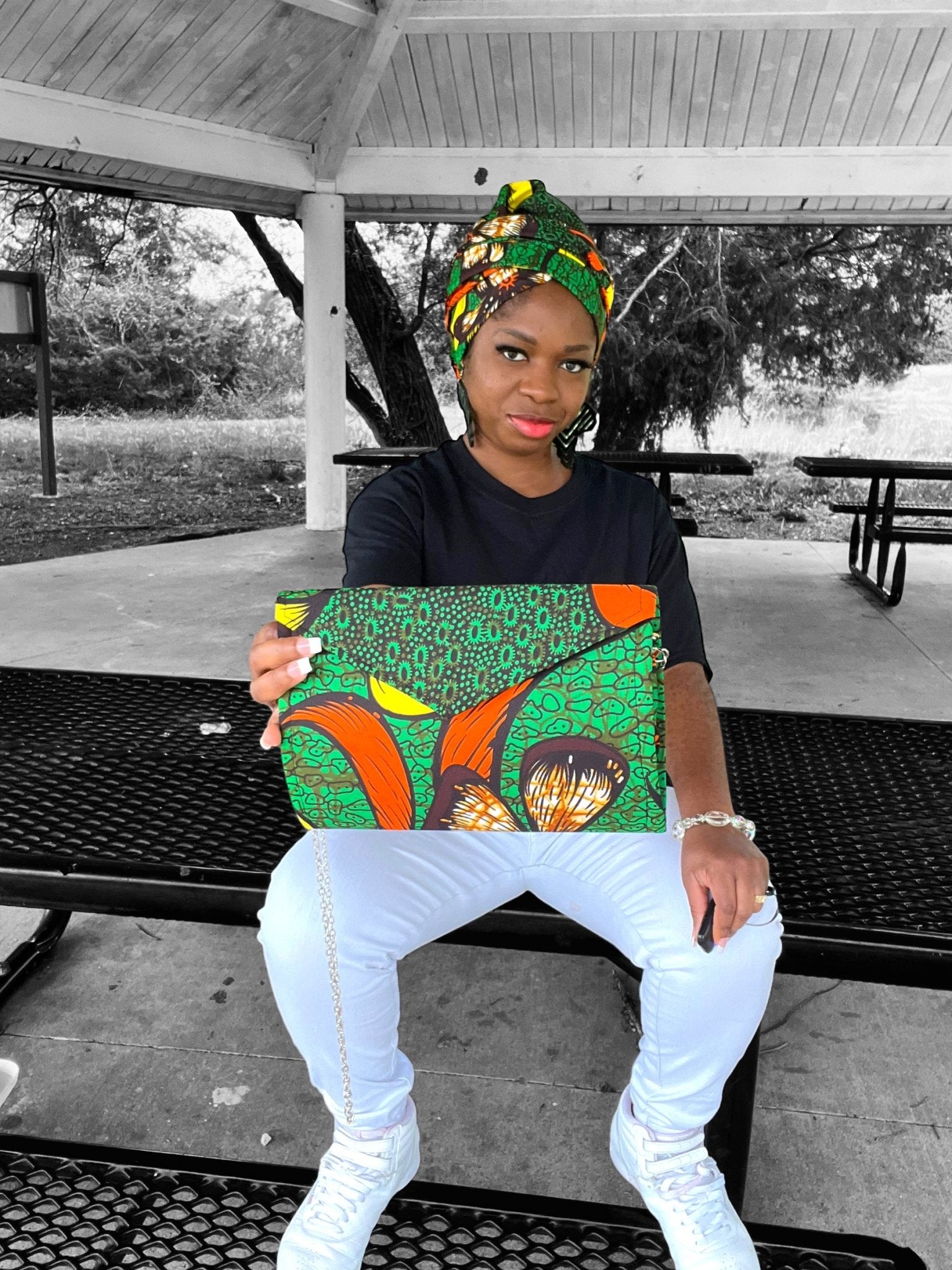 Ankara Purse and Head Wrap - Zesty - Couture