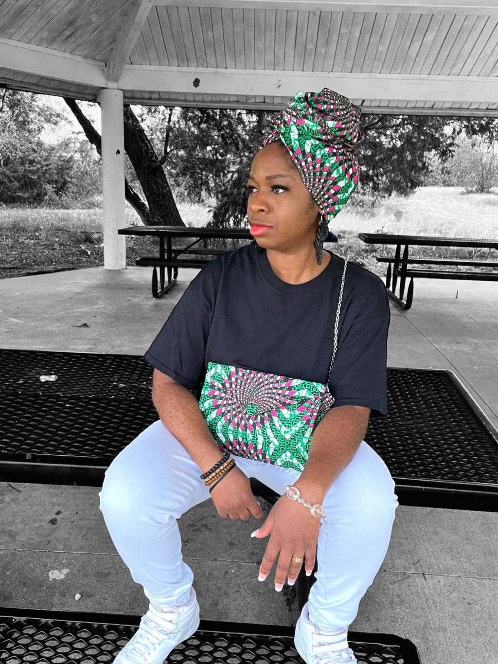 Ankara Purse and Head Wrap - Zesty - Couture